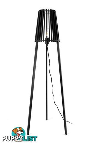 Fidel Timber Floor Lamp 1.3M - Black - IC-17014 - 9334719000305