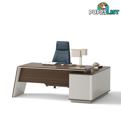 ANDERS Executive Desk Reversible Return 2.0M - Australian Gold Oak/ Beige - DF-TIAN-D0320 - 9334719010458