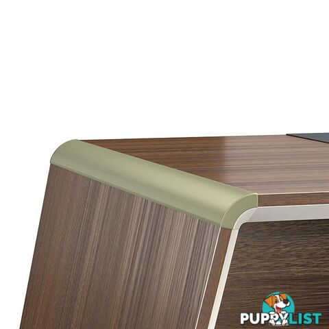 ANDERS Executive Desk Reversible Return 2.0M - Australian Gold Oak/ Beige - DF-TIAN-D0320 - 9334719010458