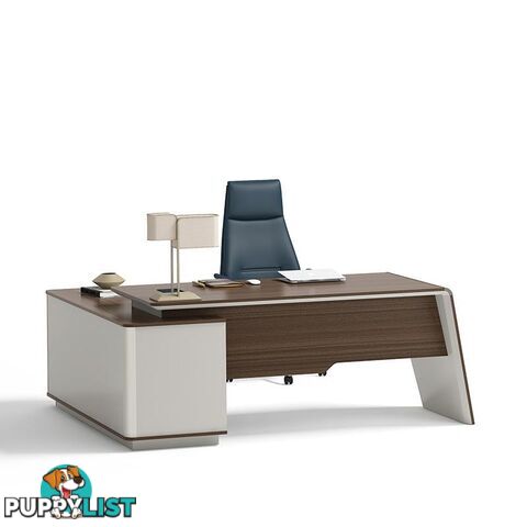 ANDERS Executive Desk Reversible Return 2.0M - Australian Gold Oak/ Beige - DF-TIAN-D0320 - 9334719010458