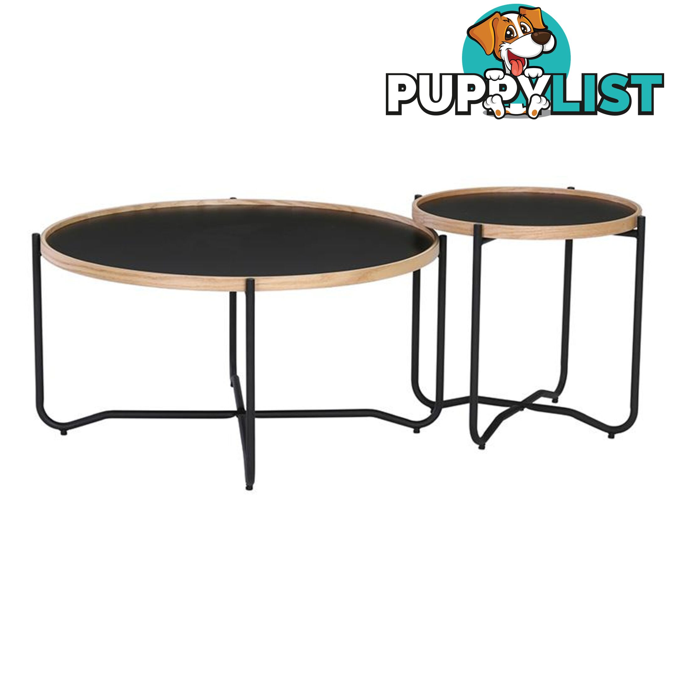 TANIX Side Table - Round - Black - 131022 - 9334719004808