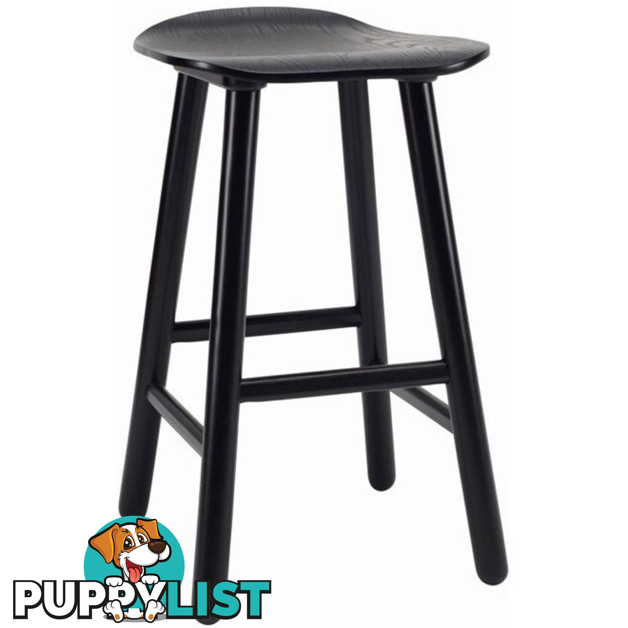 Hetty Counter Stool - Black Ash Veneer - 24092677 - 9334719007793