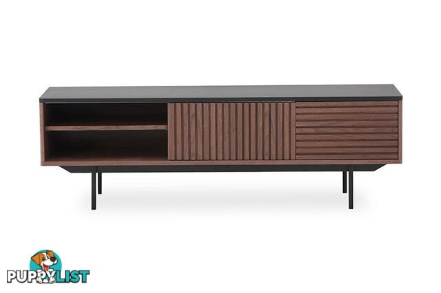 TOZZI Entertainment TV Unit 160cm - Walnut & Black - DI-J9715 - 9334719002057