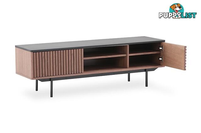 TOZZI Entertainment TV Unit 160cm - Walnut & Black - DI-J9715 - 9334719002057