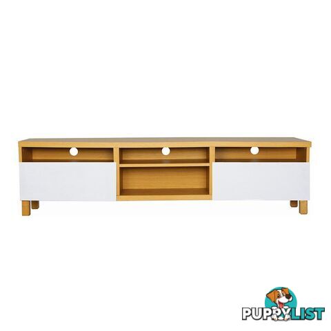 Gordy TV Unit - 180cm - Natural + White - 336001 - 9334719008844