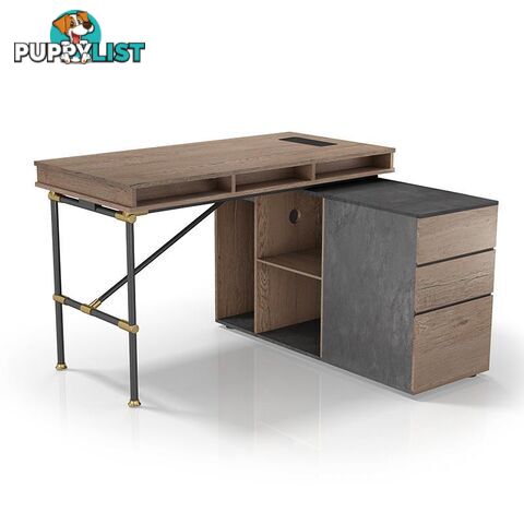 PARKER  Executive Office Desk  with Right Return 1.4M - Tobacco - WF-PW002B-R - 9334719004402