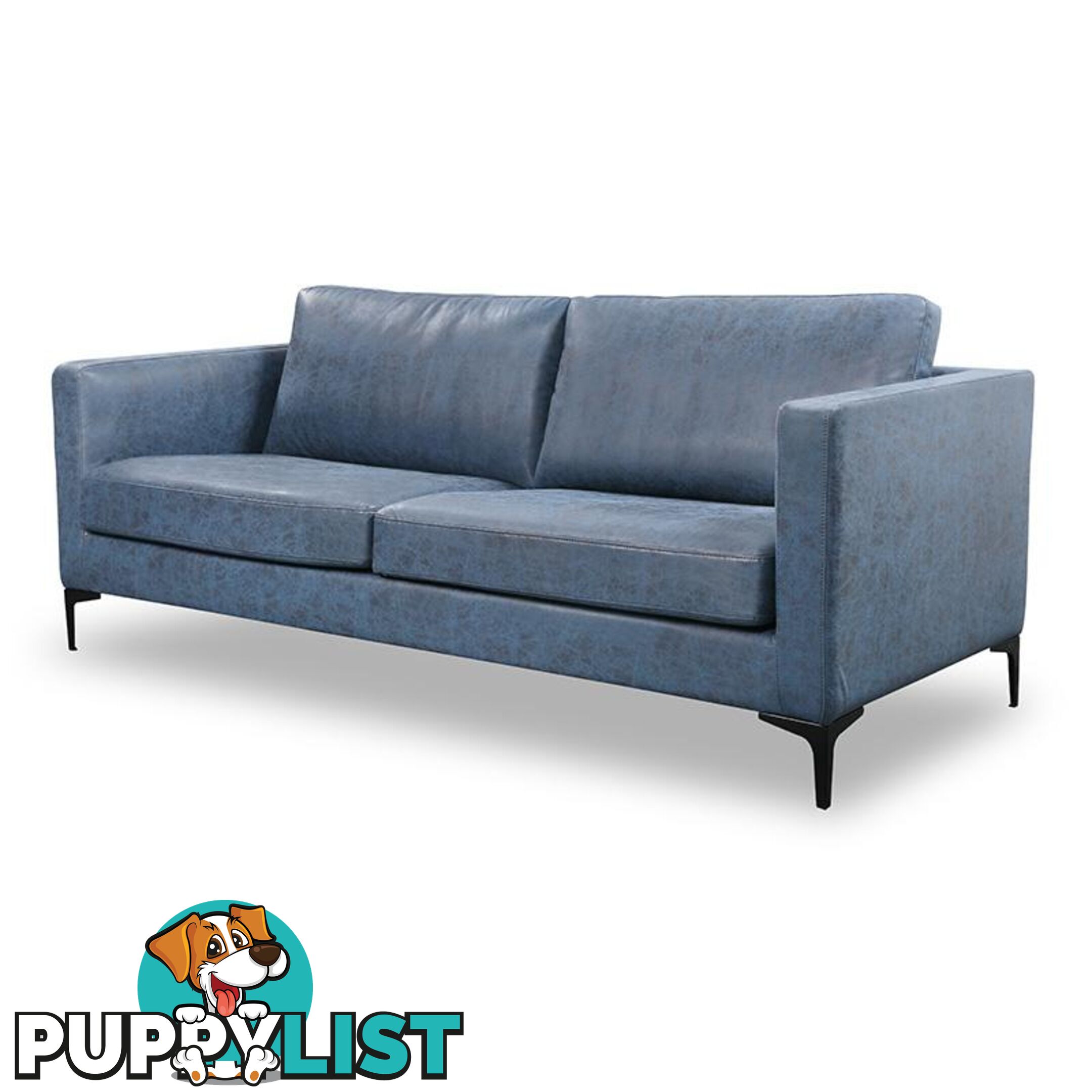 RYLAN 3 Seater Sofa - Blue - BO-6904-9-04 - 9334719001173