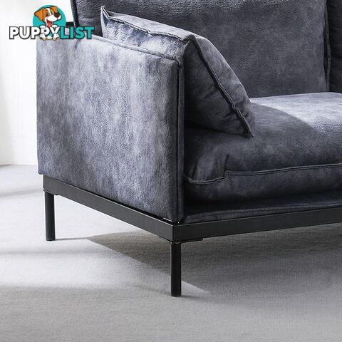 SINCLAIR 2 Seater Sofa in Charcoal - BB-S005-2S-MB - 9334719011059