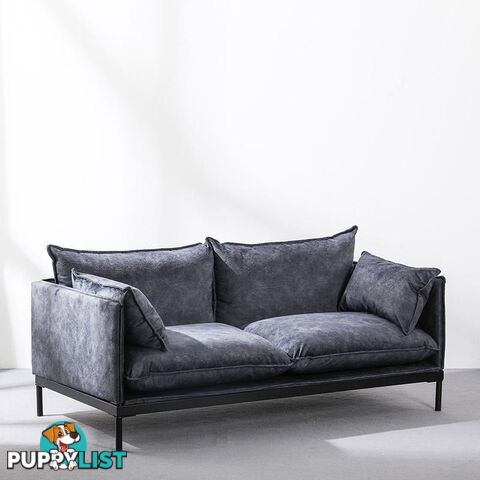 SINCLAIR 2 Seater Sofa in Charcoal - BB-S005-2S-MB - 9334719011059