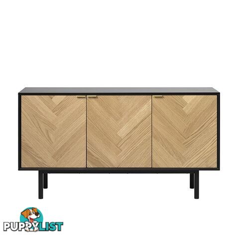 CALVI Sideboard 1.5M -  Natural & Black - 42143160 - 5704745089676