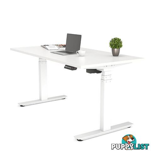 AGILE PRO Electric 2 Column Sit Standing Desk - 1200mm to 1800mm - White & White - OG_AGE2SSD127