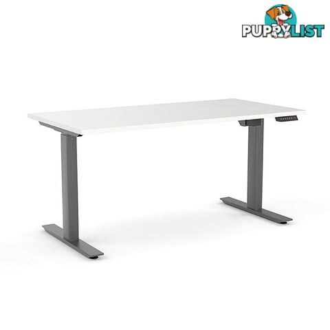 AGILE PRO Electric 2 Column Sit Standing Desk - 1200mm to 1800mm - White & White - OG_AGE2SSD127