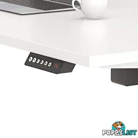 AGILE PRO Electric 2 Column Sit Standing Desk - 1200mm to 1800mm - White & White - OG_AGE2SSD127