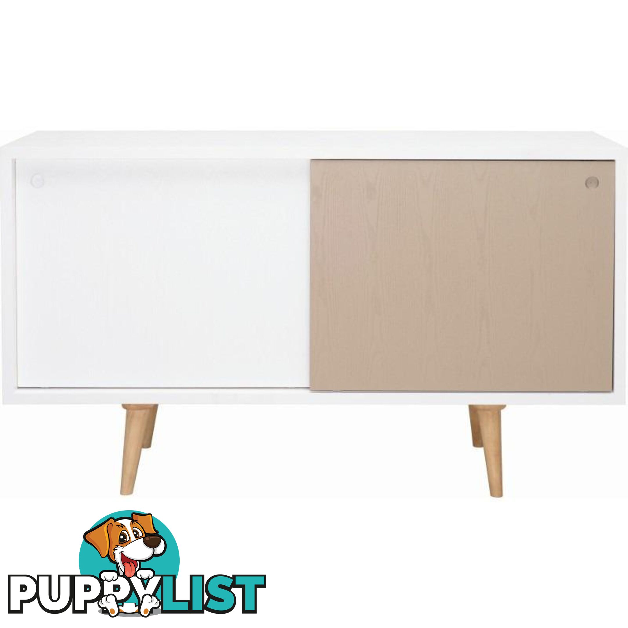 Locke Sideboard In White And Taupe Grey - 3449002 - 9334719009018