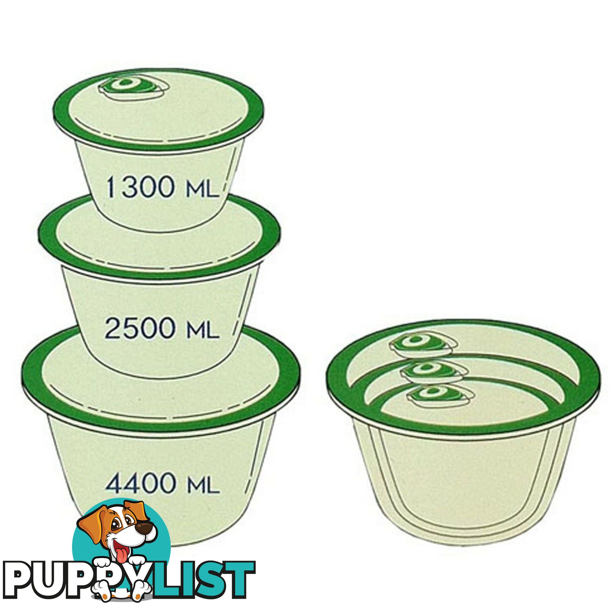 3pcs TouchVac Airtight Vacuum Sealed Kitchen Storage Container - Microwave Safe - KA-20692 - 8804122020692