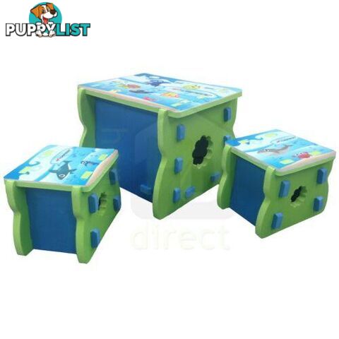 NEW 3pc EVA CHILDRENS KIDS FURNITURE SET - DINING TABLE and 2 CHAIRS - JTC-42817