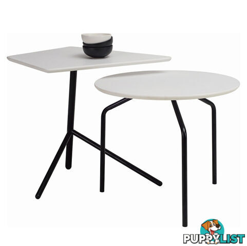 KIEF Side Table - White & Black - 1329073 - 9334719005119