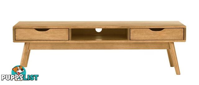 LAMAR Entertainment TV Unit with 2 Drawers 150cm - Natural - 335027 - 9334719003771