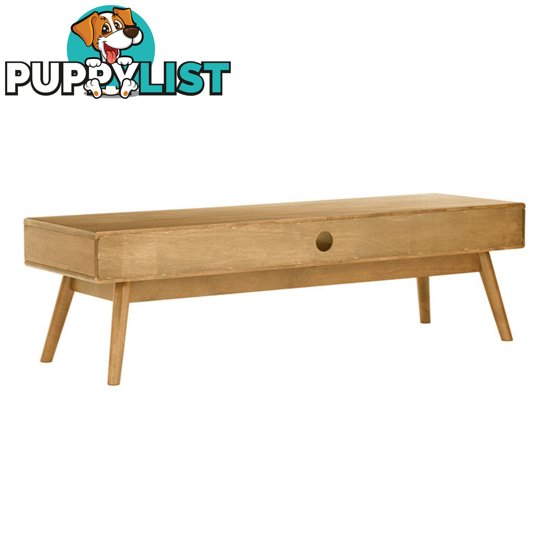 LAMAR Entertainment TV Unit with 2 Drawers 150cm - Natural - 335027 - 9334719003771