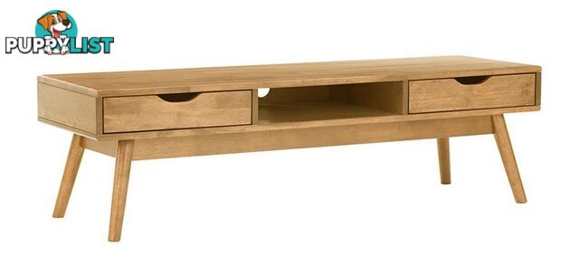 LAMAR Entertainment TV Unit with 2 Drawers 150cm - Natural - 335027 - 9334719003771