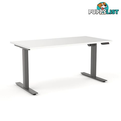 AGILE PRO Electric 2 Column Sit Standing Desk - 1200mm to 1800mm - Oak & White - OG_AGE2SSD162