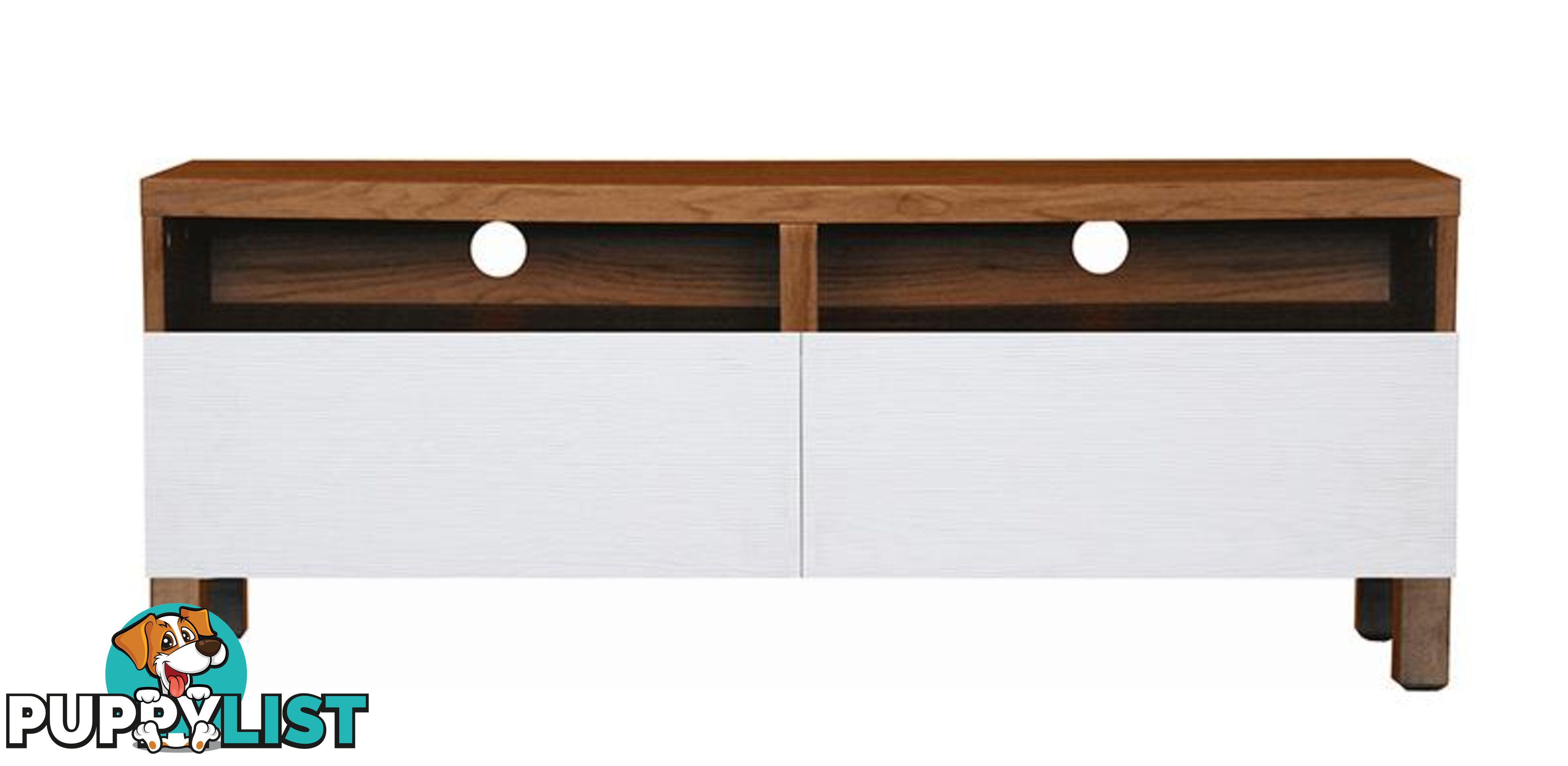 GORDY TV Entertainment Unit 120cm - Walnut Colour - 334002 - 9334719008745