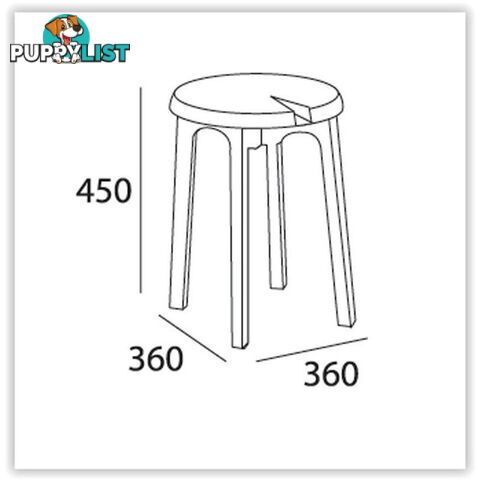 CHEVIS Stool  - Grey - Grey - 24092617