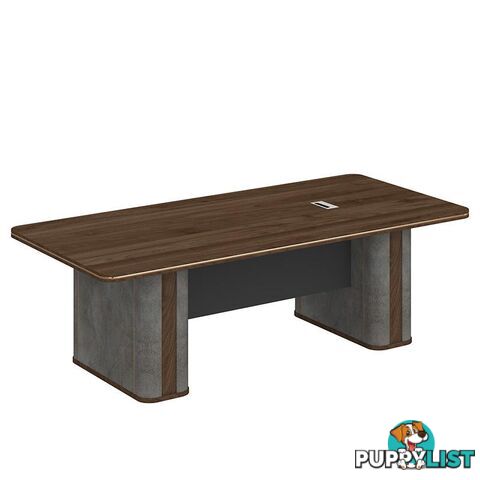 JAGGER Boardroom/ Meeting Table 240cm - Walnut & Grey - MF-14CHM005 - 9334719011264