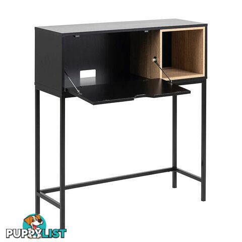 BATLEY Study Desk Console 91.5cm - Black & Natural - AC-0000083373 - 5713941083142