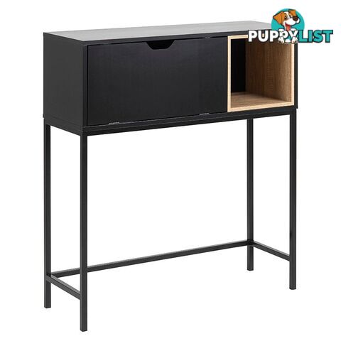 BATLEY Study Desk Console 91.5cm - Black & Natural - AC-0000083373 - 5713941083142