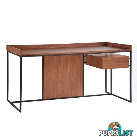 Leo Retro Desk  160cm - Walnut - BH180 - 9334719003214