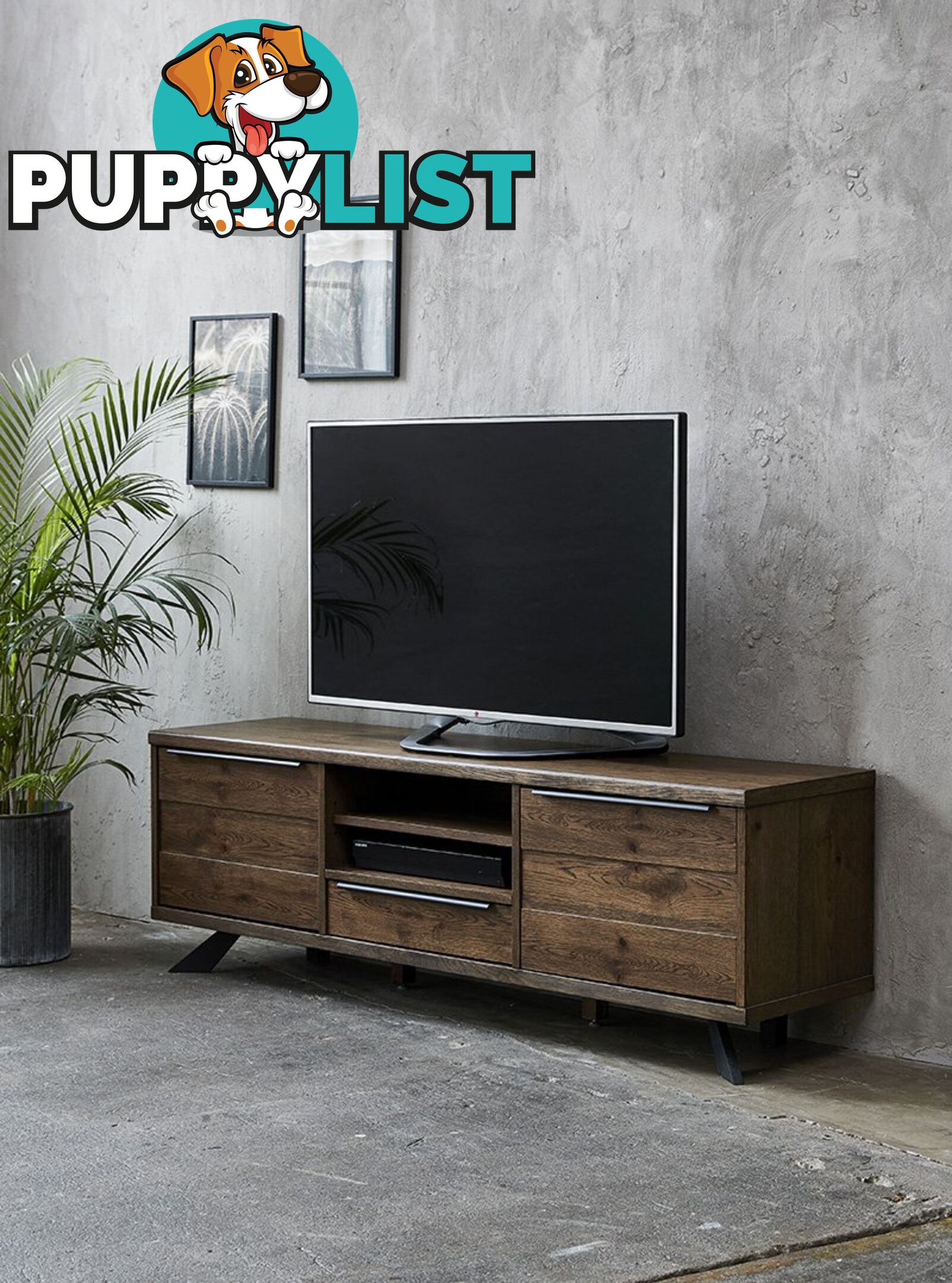 ARNO Entertainment TV Unit 170cm - Brown & Black - 39842930 - 5704745083834