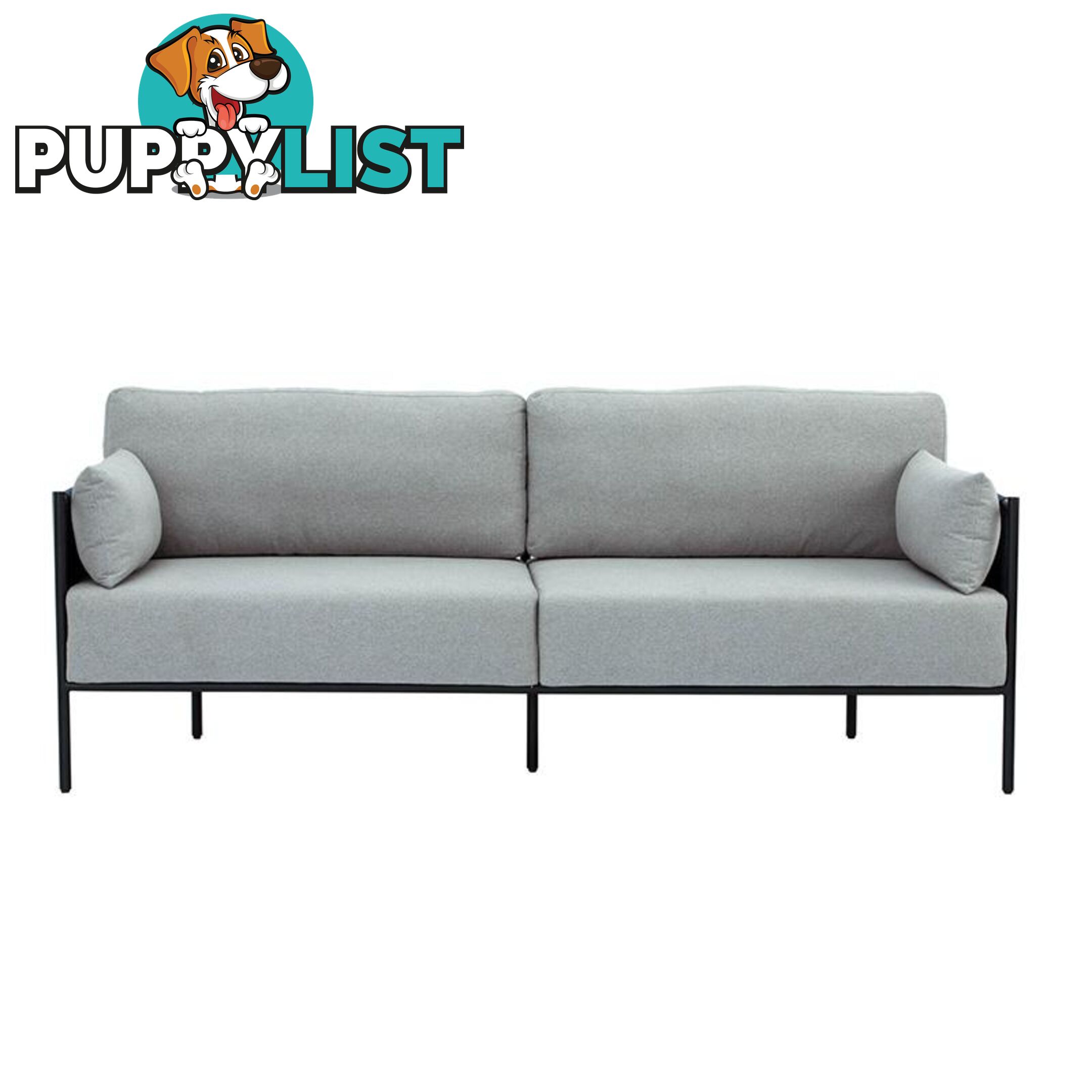 TREDIA 3 Seater Sofa - Silver & Midnight Blue - 233125 - 9334719006888