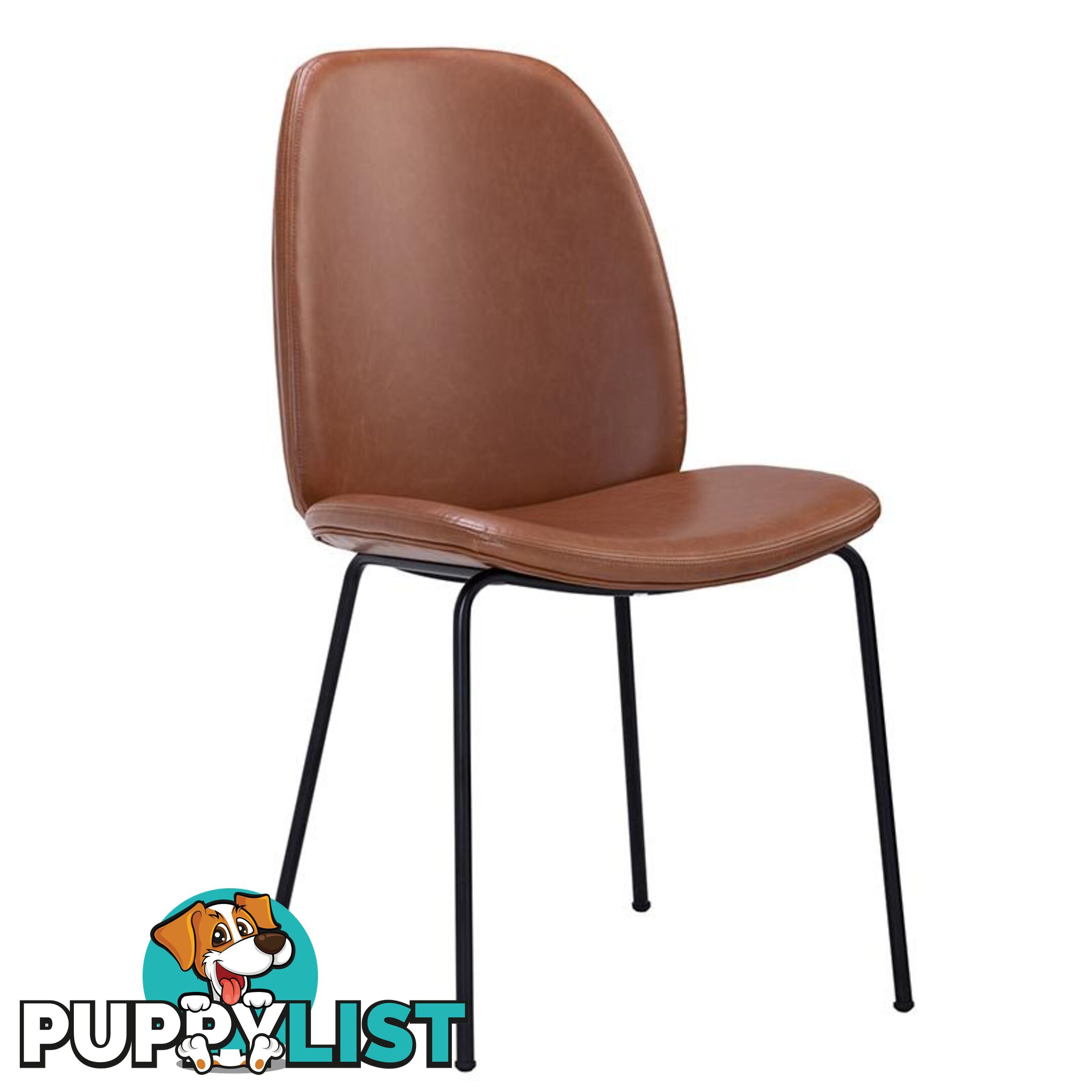 ADELIA Dining Chair - Tan & Black - 241220 - 5705994981704