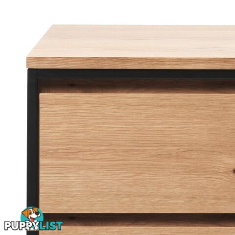 RIVOLI Chest of 3 Drawers - Natural Oak / Black - 44691020 - 5704745103341