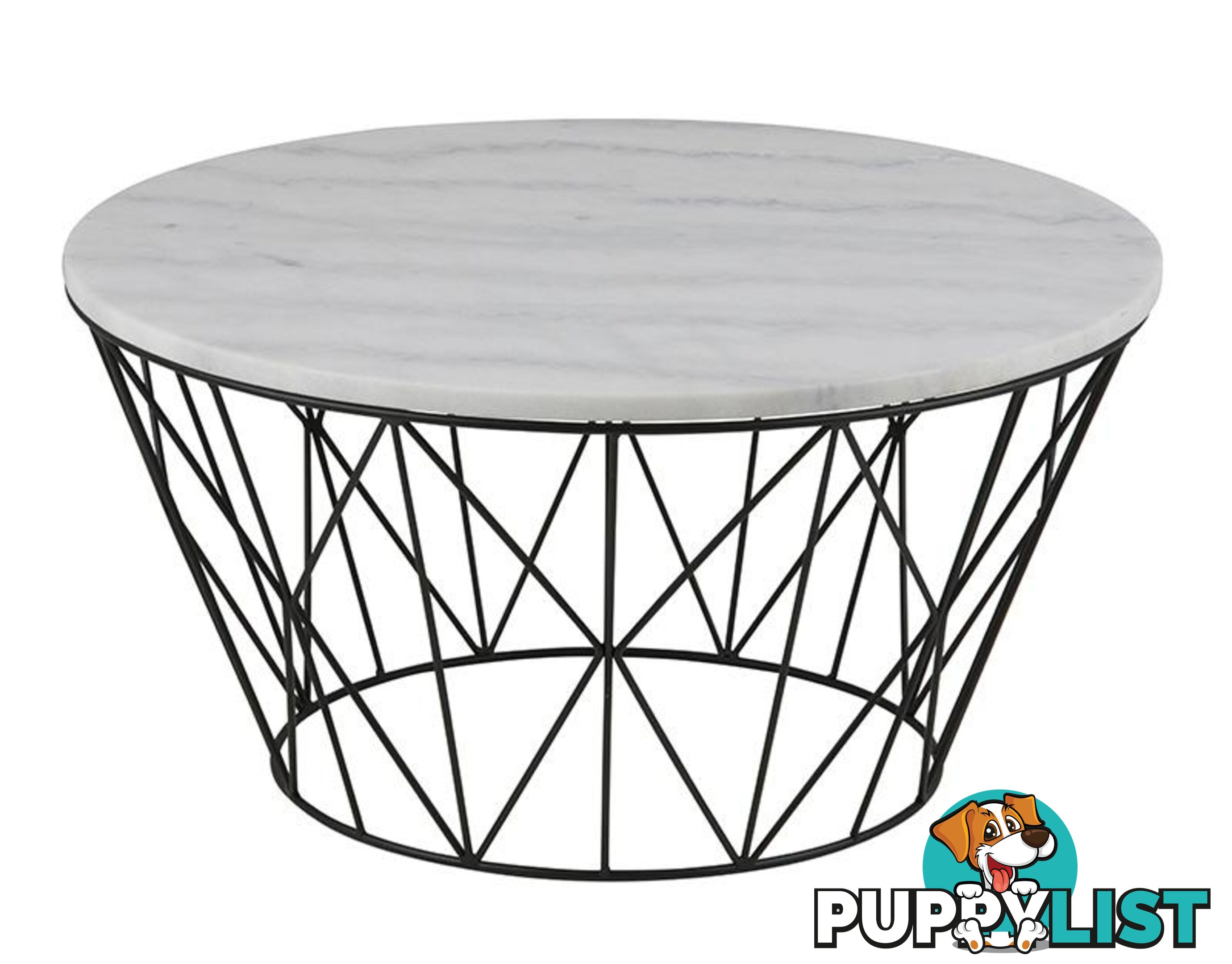 DARBY Coffee Table Marble 80cm - White - AC-H000018048 - 5705994994186