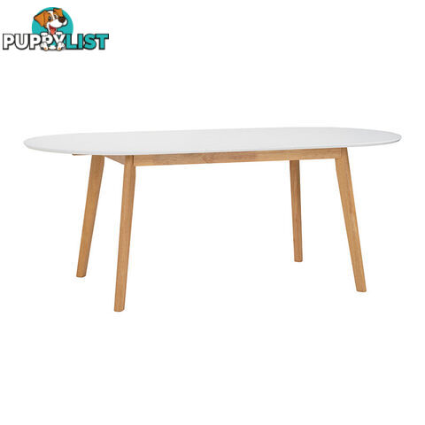 WERNER Extendable Dining Table 150cm - Natural & White - 146094 - 9334719012230