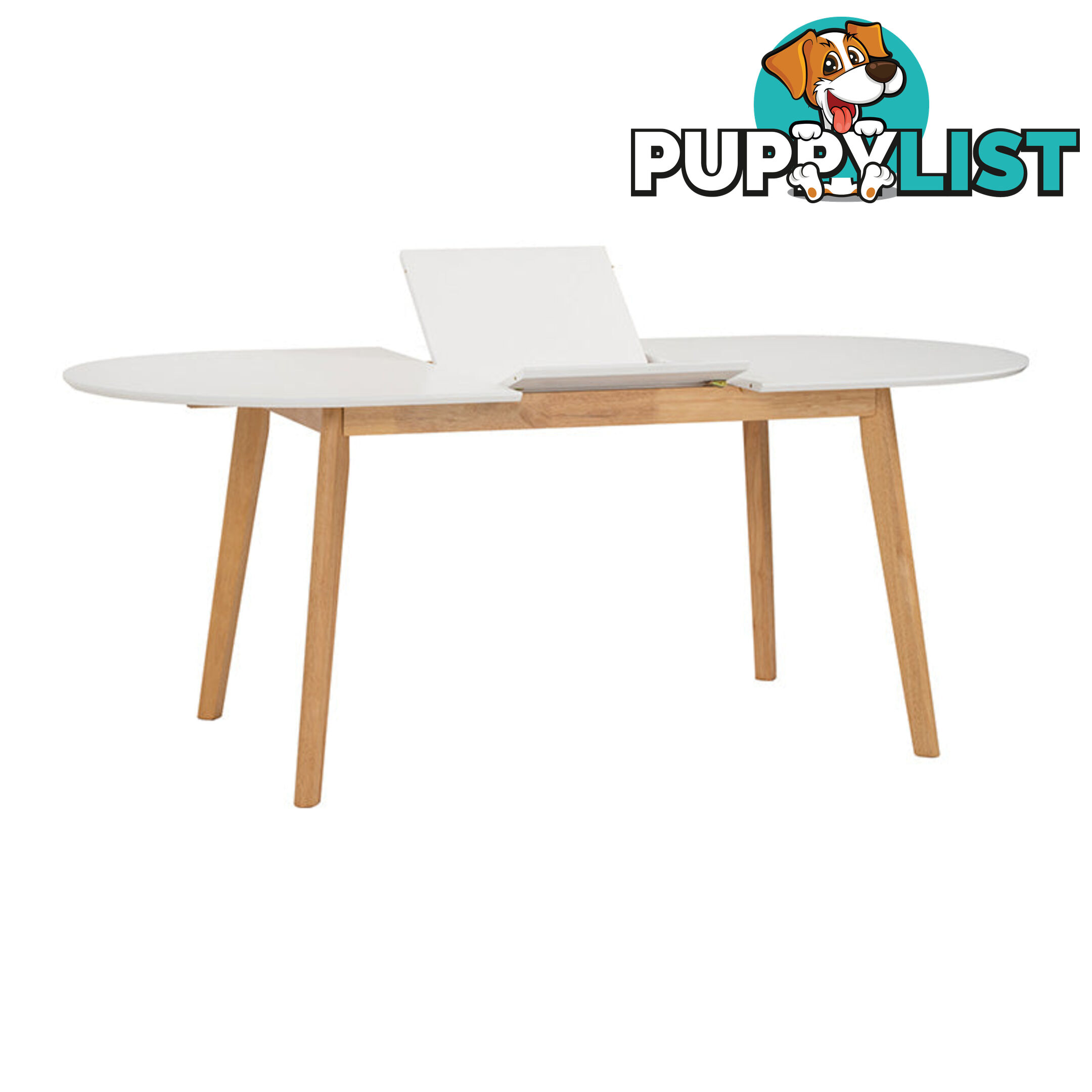 WERNER Extendable Dining Table 150cm - Natural & White - 146094 - 9334719012230