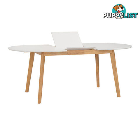 WERNER Extendable Dining Table 150cm - Natural & White - 146094 - 9334719012230