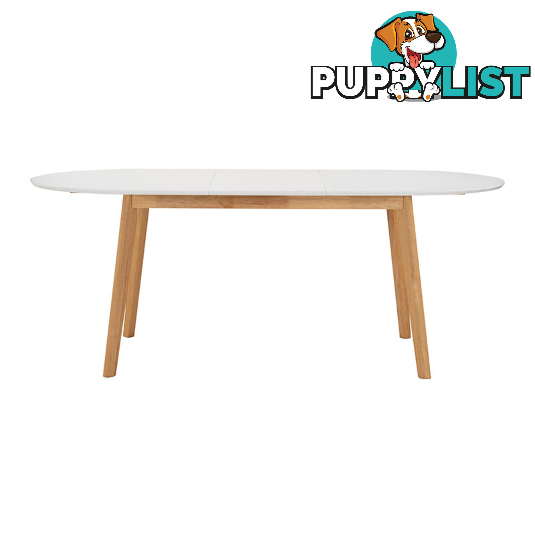 WERNER Extendable Dining Table 150cm - Natural & White - 146094 - 9334719012230