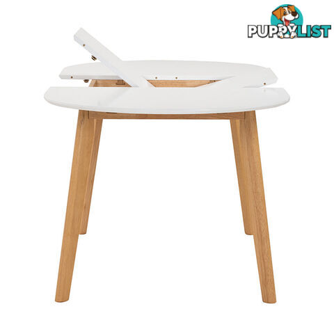 WERNER Extendable Dining Table 150cm - Natural & White - 146094 - 9334719012230