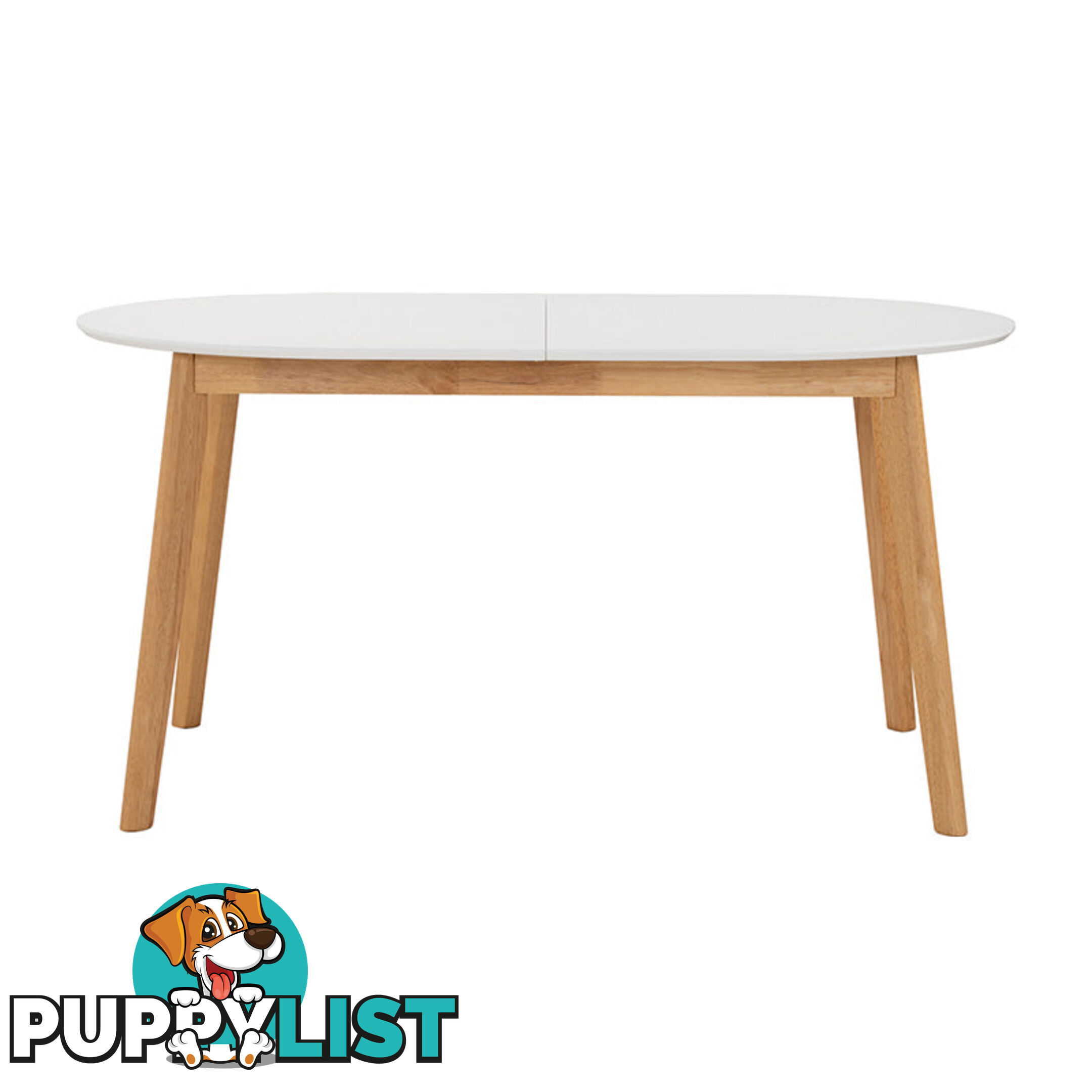 WERNER Extendable Dining Table 150cm - Natural & White - 146094 - 9334719012230