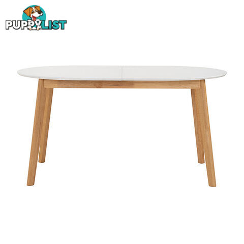 WERNER Extendable Dining Table 150cm - Natural & White - 146094 - 9334719012230