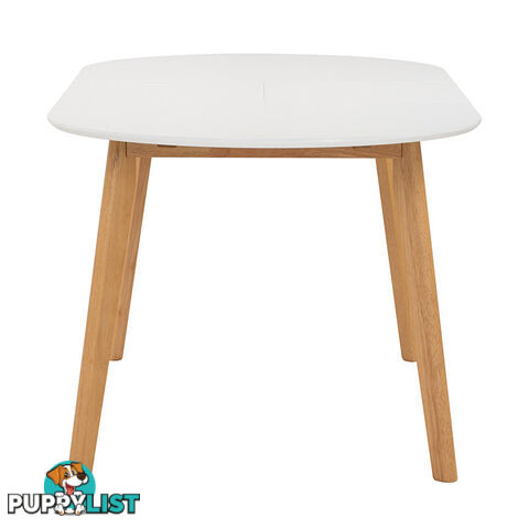 WERNER Extendable Dining Table 150cm - Natural & White - 146094 - 9334719012230