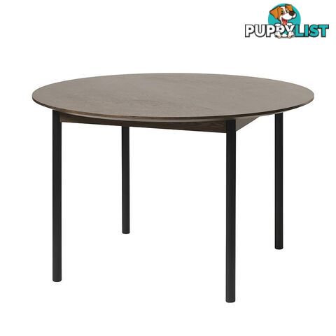 LATINA Round Dining Table 120cm -  Dark Brown / Black - 43603180 - 5704745100302