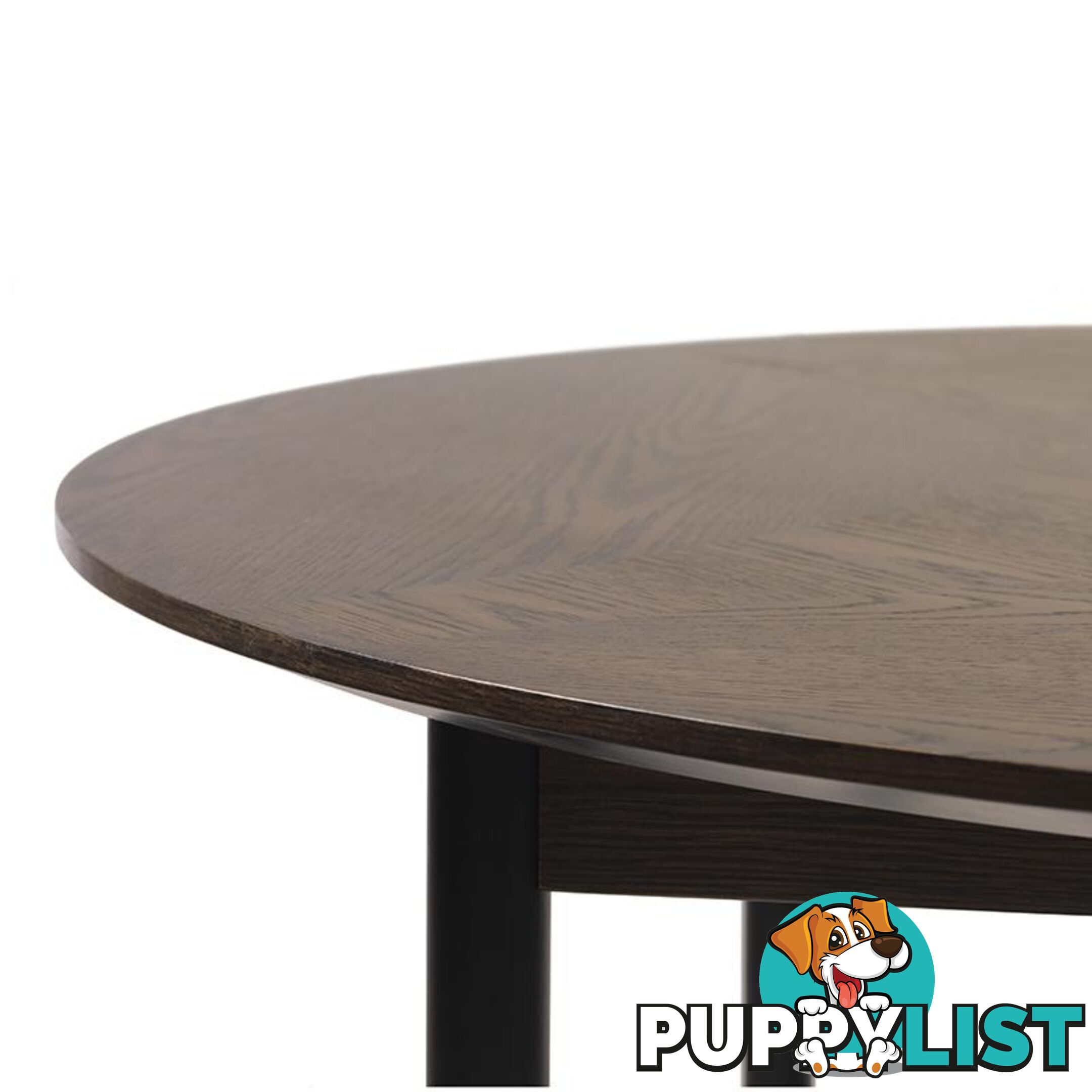 LATINA Round Dining Table 120cm -  Dark Brown / Black - 43603180 - 5704745100302