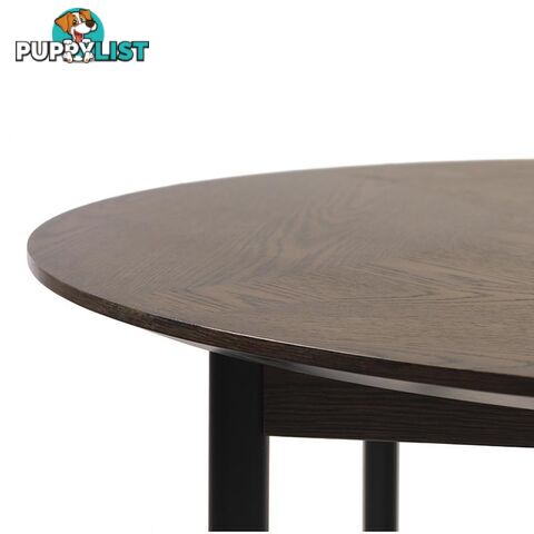 LATINA Round Dining Table 120cm -  Dark Brown / Black - 43603180 - 5704745100302