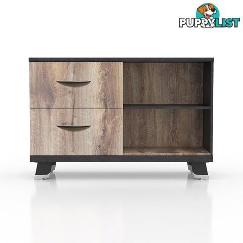 HALDIS Credenza Small 120cm - Warm Oak & Black - WF-NWS003 - 9334719010052