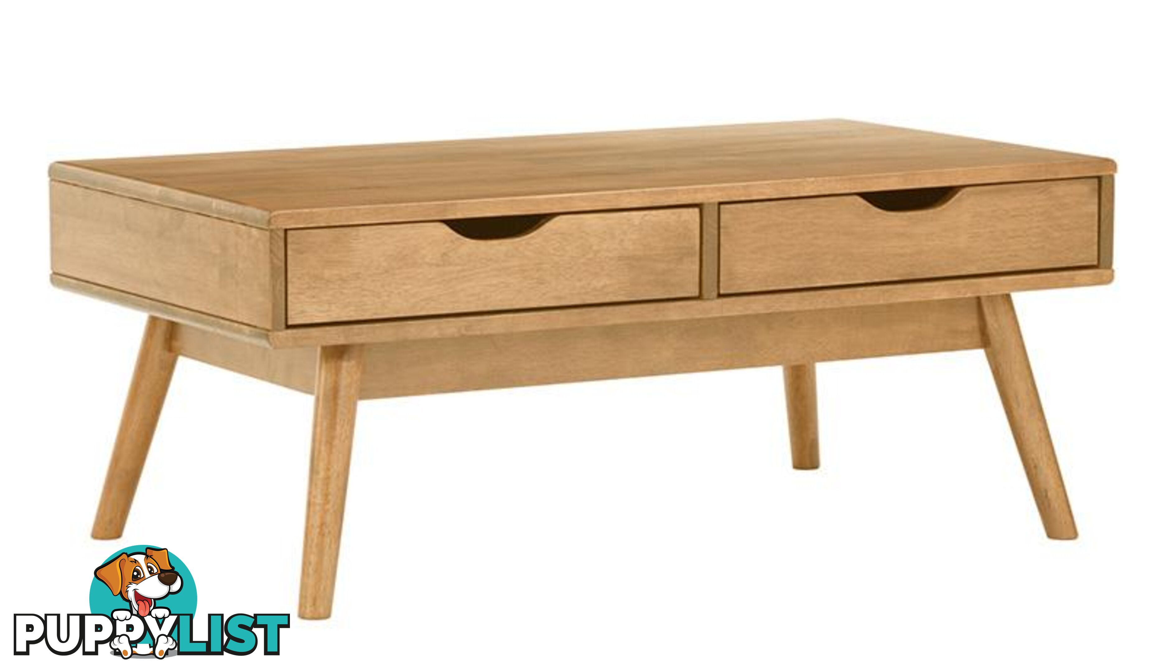 LAMAR Coffee Table with 2 Drawers 106cm - Natural - 133058 - 9334719000572