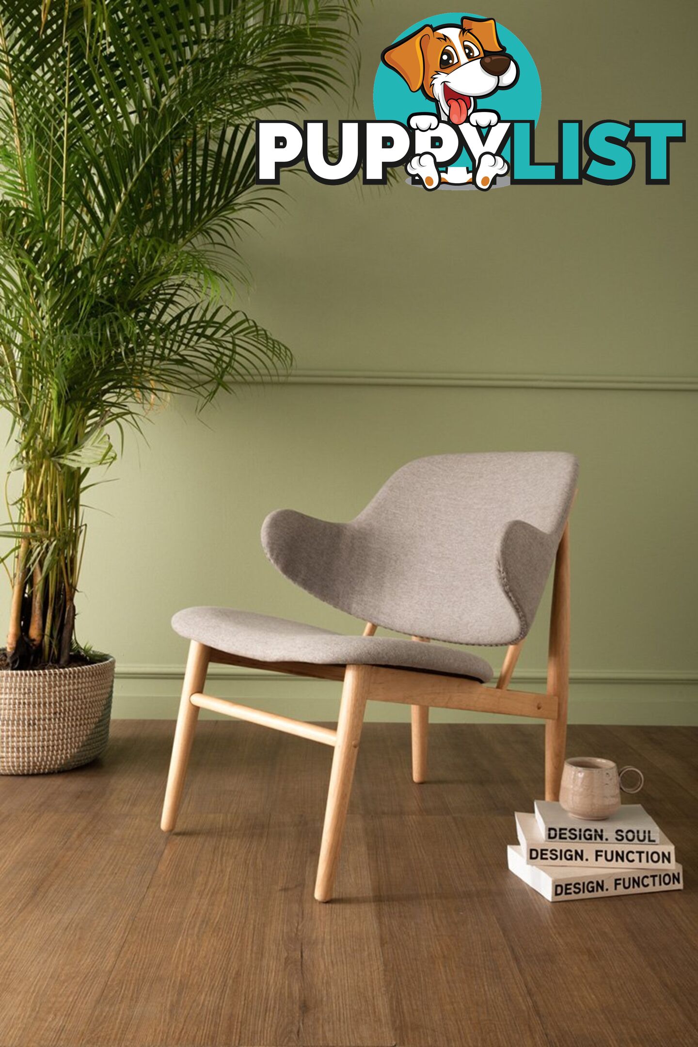 VERONIC Lounge Chair - Natural & Light Grey - 231246 - 9334719002194